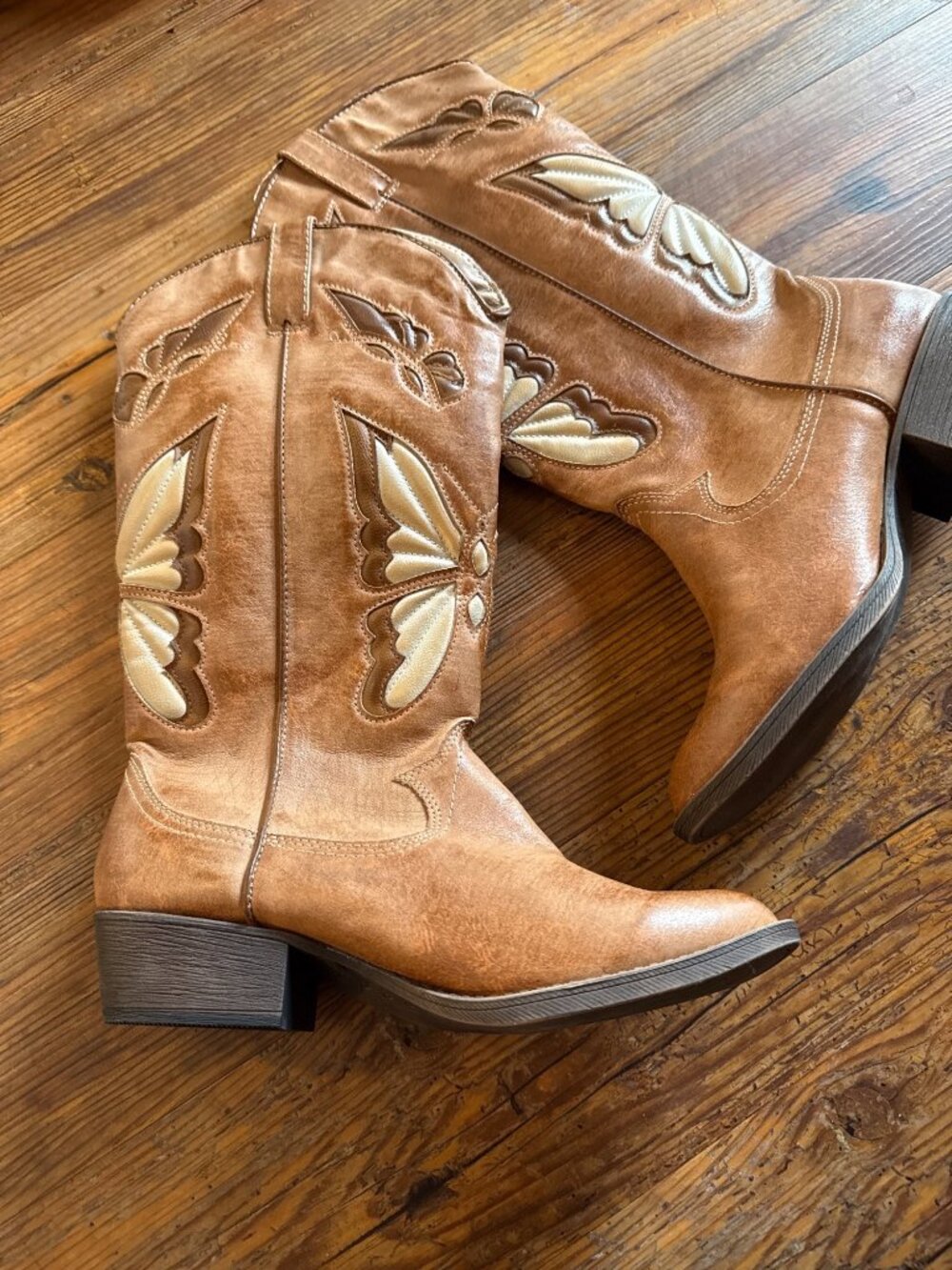 Coconuts by Matisse Monarch western cowboy boots butterfly Women Size 8 M New - Picture 2 of 6